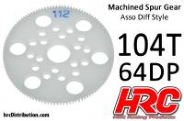 Hauptzahnrad 64dp 104Z Schwarz Delrin